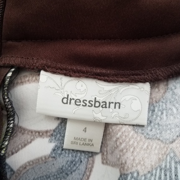 NWT Brown and Aqua Dress with Embellished Neckline - Picture 5 of 5